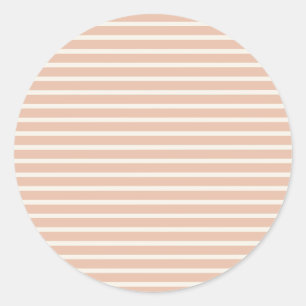 Vroege herfst verfijnde strepen Warm abrikoos ll Ronde Sticker