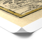 Vroege kaart Brazilië 1719 Poster (Hoek)