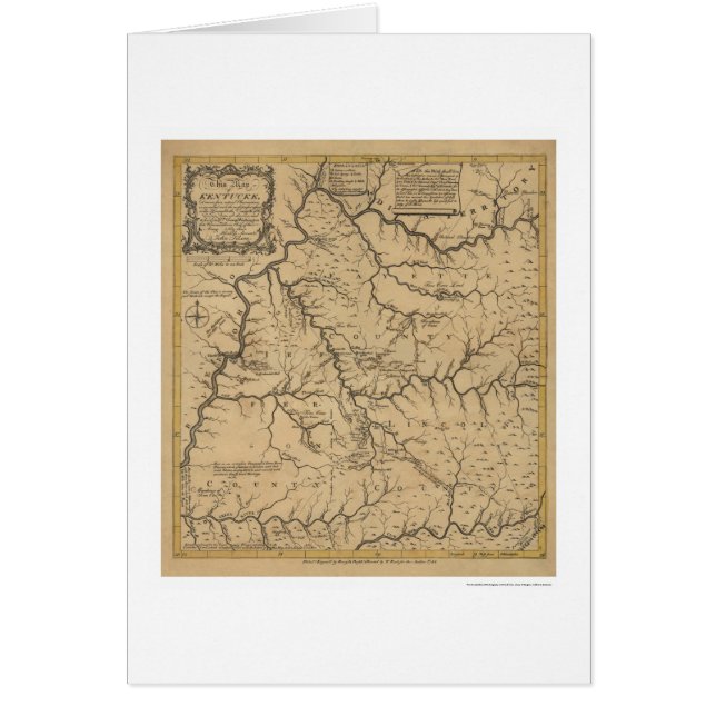 Vroege Kentucky Map - 1784 (Voorkant)