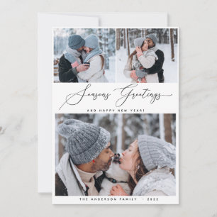 Vroege kerst 3 Collage Multi Photo Holiday Card Kaart