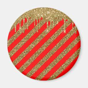 Vroege kerst - rode glitterstrip magneet