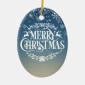 Vroege kerstagedag keramisch ornament (Voorkant)