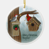 Vroege kerstak keramisch ornament (Voorkant)