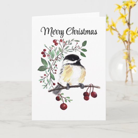 Vroege kerstavond kaart (Gele Bloem)