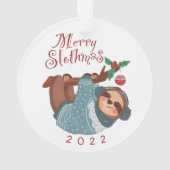 Vroege kerstavond met Slothmas Ornament (achterkant)
