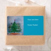 Vroege kerstavond nieuwjaarslabel etiket (Insitu)