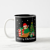 Vroege kerstavond tweekleurige koffiemok (Links)