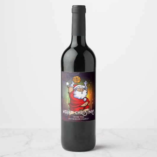 Vroege kerstbal-kerstbal-kerstbal-kerstman, specia wijn etiket (Voorkant)