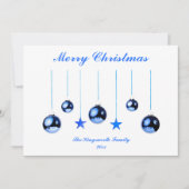 Vroege kerstblauwe versiering met lege rug (Voorkant)