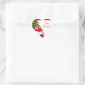 Vroege kerstbomen en cadeautjes, aangepaste Sjablo Hart Sticker (Tas)