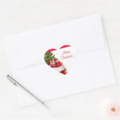Vroege kerstbomen en cadeautjes, aangepaste Sjablo Hart Sticker (Envelop)