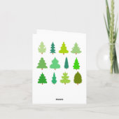 Vroege kerstbomen kaart (Achterkant)