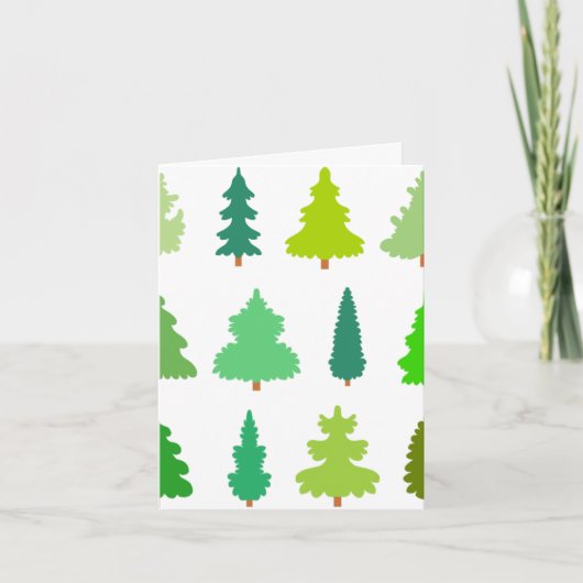 Vroege kerstbomen kaart (Voorkant)