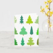 Vroege kerstbomen kaart (Gele Bloem)