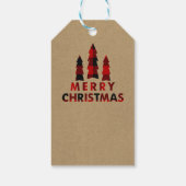 Vroege kerstbomen Pset Kraft Gift Exchange Cadeaulabel (Achterkant)