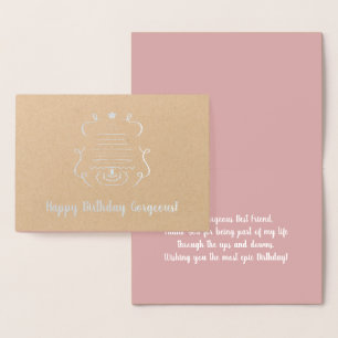 Vroege kerstboom Art Birthday Real Folie Card Folie Kaarten