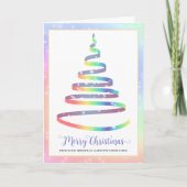 Vroege kerstboomwerkkaart voor zakelijke Logo Feestdagen Kaart (Voorkant)