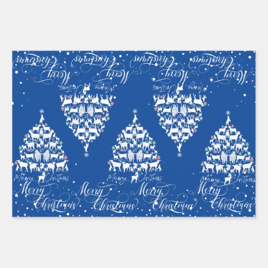 Vroege kerstcadeaubomen voor kerstgeit inpakpapier vel (Voorkant)