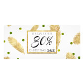 Vroege kerstcadeaubon Glitter Script Discount Kaar Reclamekaart (Voorkant)