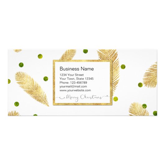 Vroege kerstcadeaubon Glitter Script Discount Kaar Reclamekaart (Achterkant)