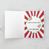 Vroege kerstdag met kerst-kamel Red Starburst Feestdagen Kaart (Binnen)