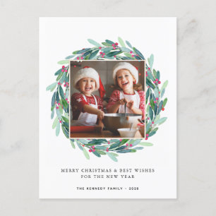 Vroege kerstdag Modern Foto Holiday Briefkaart