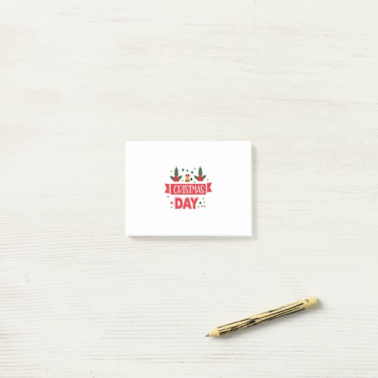 Vroege kerstdag post-it® notes (Op bureau)