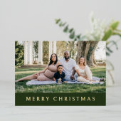 Vroege kerstfamilie Foto Folie Holiday Kaart (Staand Voorkant)