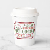 Vroege kerstfeest met een hete cacaodoos papieren bekers (Voorkant)