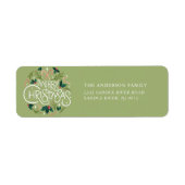 Vroege kerstfeestdag etiket (Voorkant)