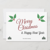 Vroege kerstfeestdag feestdagenkaart (Voorkant)