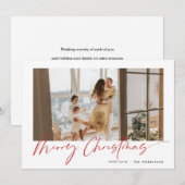 Vroege kerstfeestdag — Fotokaart Bedankkaart (Voorkant / Achterkant)