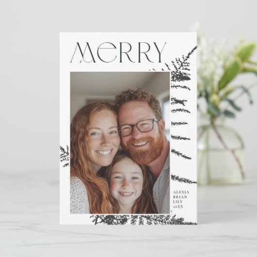 Vroege kerstfeestdag — Fotokaart Kaart (Staand voorkant)