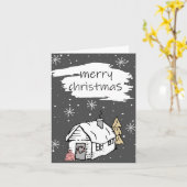 Vroege kerstfeestdag kaart (Gele Bloem)