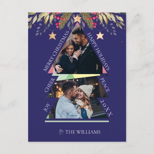 Vroege kerstfeestdag met meerdere foto's Kaart (Voorkant)