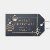 Vroege kerstfeestdag Modern Chic Corporate Cadeaulabel (Voorkant (Horizontaal))