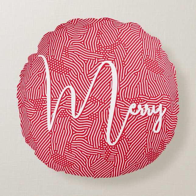 Vroege kerstfeestdag rond kussen (Voorkant)