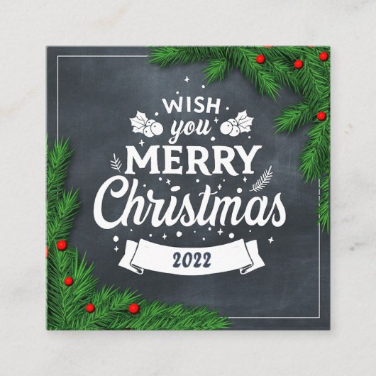 Vroege kerstfeestdag vierkante visitekaartje (Voorkant)