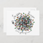 Vroege kerstfeestkaarten feestdagenkaart (Voorkant / Achterkant)