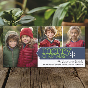 Vroege kerstfoto - 3 foto's feestdagenkaart