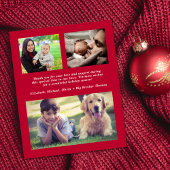 Vroege kerstfoto geboorteaankondiging