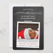 Vroege kerstfoto geboorteaankondiging feestdagenkaart (Voorkant)