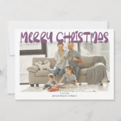 Vroege kerstfoto op maat feestdagenkaart (Voorkant)