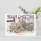 Vroege kerstfoto op maat feestdagenkaart (Staand voorkant)