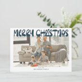 Vroege kerstfoto op maat feestdagenkaart (Staand voorkant)