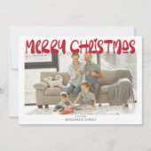 Vroege kerstfoto op maat feestdagenkaart (Voorkant)