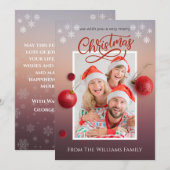 Vroege kerstfoto op maat kaart (Voorkant / Achterkant)