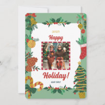 Vroege kerstfotofeestkaart