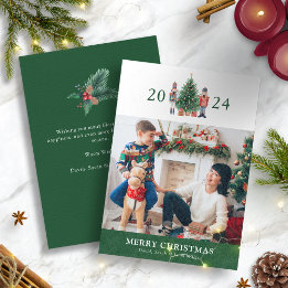 Vroege kerstfotofeestkaart feestdagenkaart