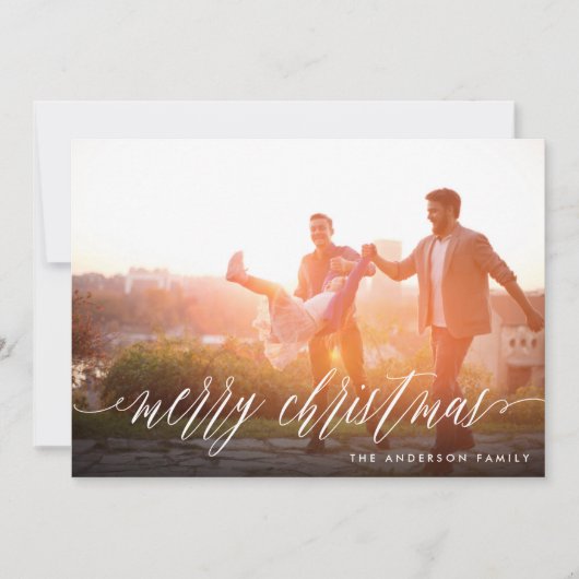 Vroege kerstfotokaart feestdagenkaart (Voorkant)